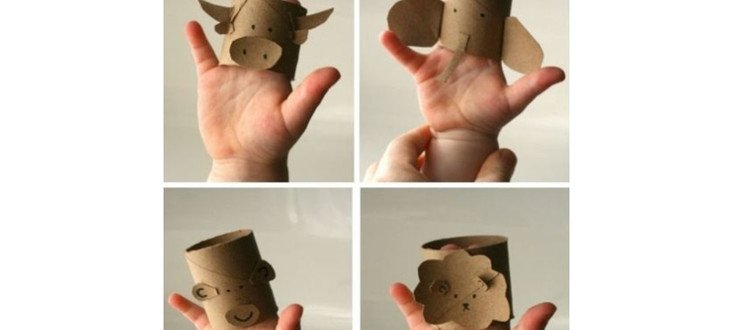Créez des marionnettes animaux avec du papier toilette