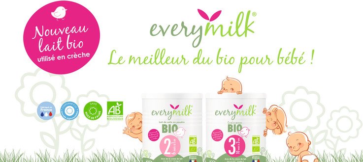 everykid lance everymilk, une nouvelle gamme de laits infantiles Bio 